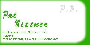 pal mittner business card