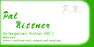 pal mittner business card